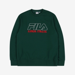 Fila Linear Italia Logo One To One - Naisten Hoodie - Vihreä | FI-17669